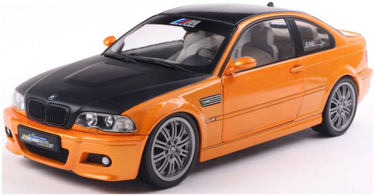 Available To Order – BMW E46 M3 Coupe Solido Works Orange 2000 1:18 (SOL 1806509)