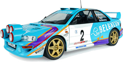 Available To Order – Subaru Impreza S5 WRC99 Green #2 Mevius Fortin Belgium Ypres Westhoek Rally 1998 1:18 Solido Model (SOL 1807411)