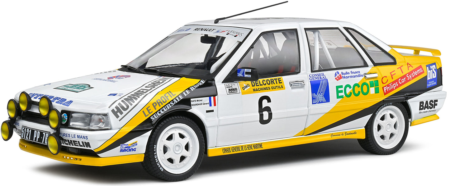 Available to Order – Renault R21 Turbo GR.A White Rally Charlemagne 1991 1:18 (SOL 1807704)