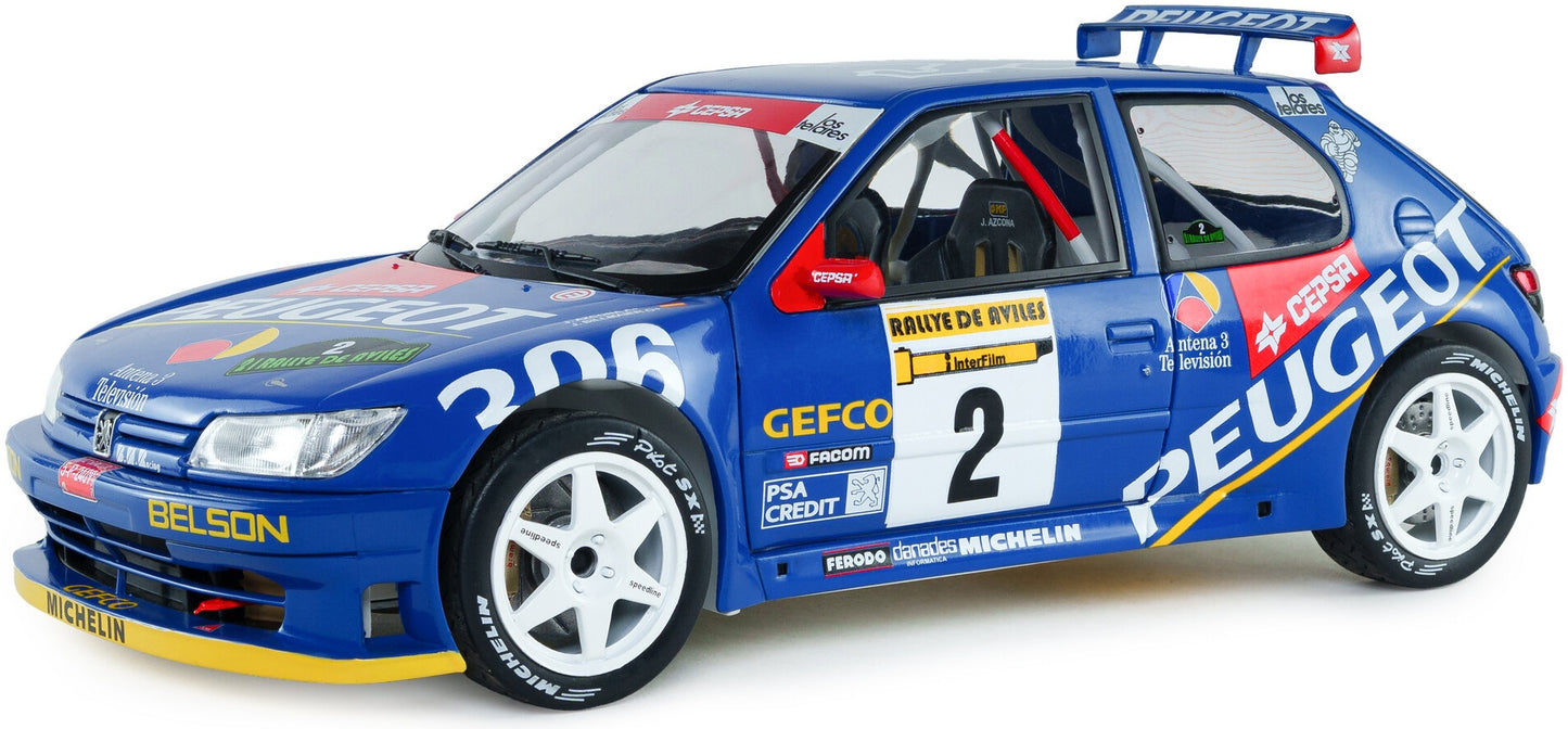 Available to Order – Peugeot 306 Maxi Blue #2 J.Ascona J.Billmaier Rally De Aviles 1997 1:18 (SOL 1808309)