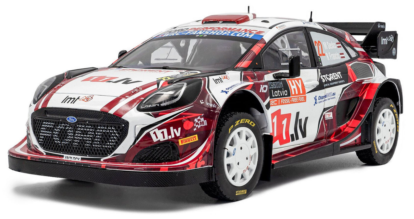 Available to Order – Ford Puma RALLY1 Hybrid White #22 M.Sesks R.Francis Tet Rally Latvia 2024 1:18 (SOL 1809507)
