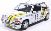 Reanult 5 GT Turbo MK2 White #19 Oreille/ G. Thimonier Rallye Monte Carlo 1989 1:18 Solido Model