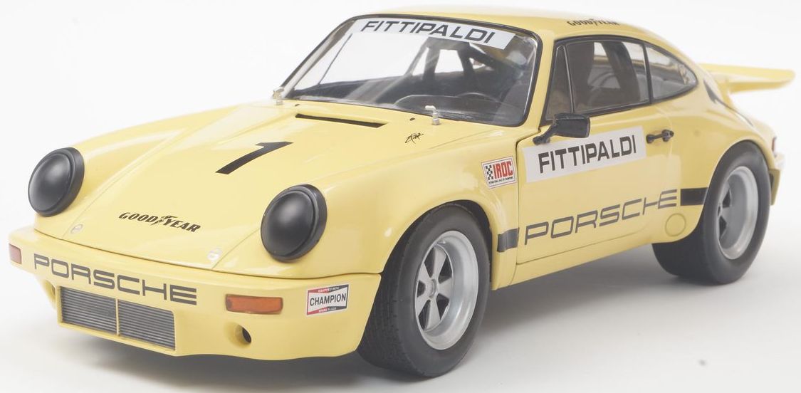Available to Order – Porsche 911 Iroc Yellow #1 Fitiipaldi 1974 1:18 (SOL 1810703)