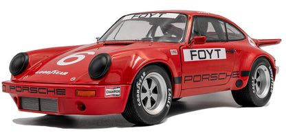 Available to Order – Porsche 911 IROC Red #6 Foyt IROC Daytona 1974 1:18 (SOL 1810704)
