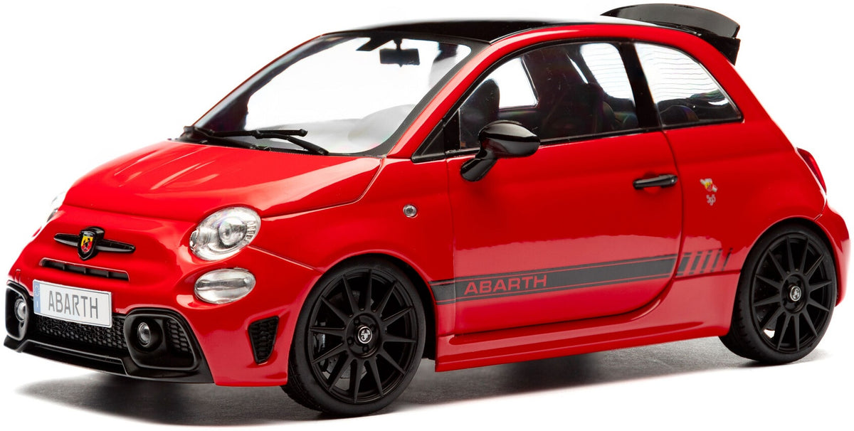 Fiat F595 Abarth Red Solido Works 2023 1:18 Solido Model