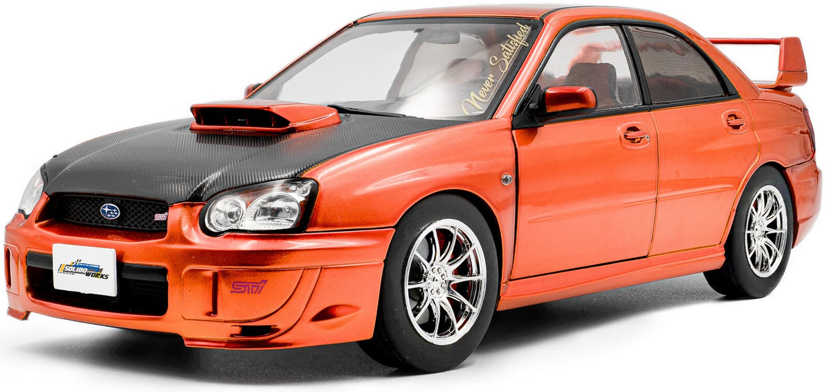 Subaru Impreza WRX STI Orange Metallic 2003 1:18 Solido Model