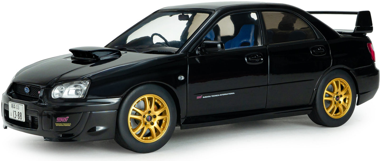 Available To Order – Subaru Impreza WRX STI Java Black Pearl 2004 1:18 Solido Model (SOL 1812305)