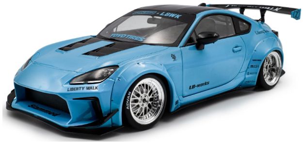 Available to Order – Toyota GR86 LBWK Body Kit Baby Blue 2024 1:18 (SOL 1813601)