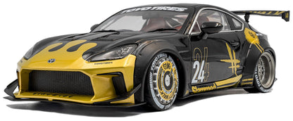 Available to Order – Toyota GR86 Liberty Walk Body Kit Black & Gold 2024 1:18 (SOL 1813603)