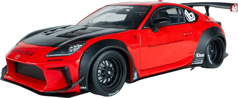 Toyota GR86 Liberty Walk Body Kit Red 2024 1:18 Solido Model