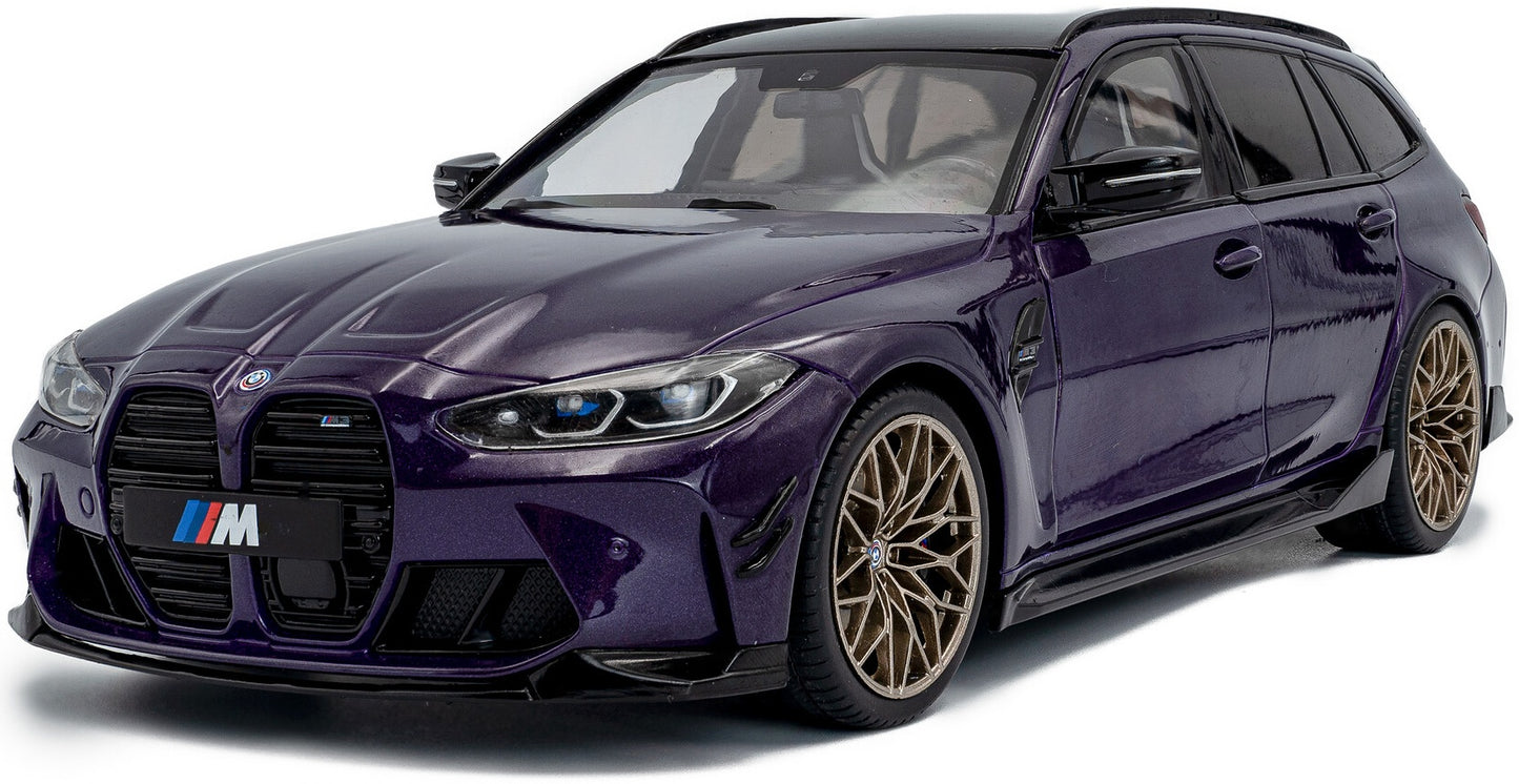 Available To Order – BMW M3 (G81) Touring w/Performance Parts Twilight Purple Pearl Metallic 2024 1:18 Solido Model (SOL 1813701)