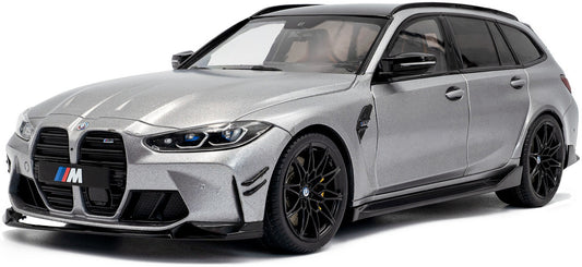 Available To Order – BMW M3 (G81) Touring w/Performance Parts Frozen Pure Grey Metallic 2024 1:18 Solido Model (SOL 1813702)