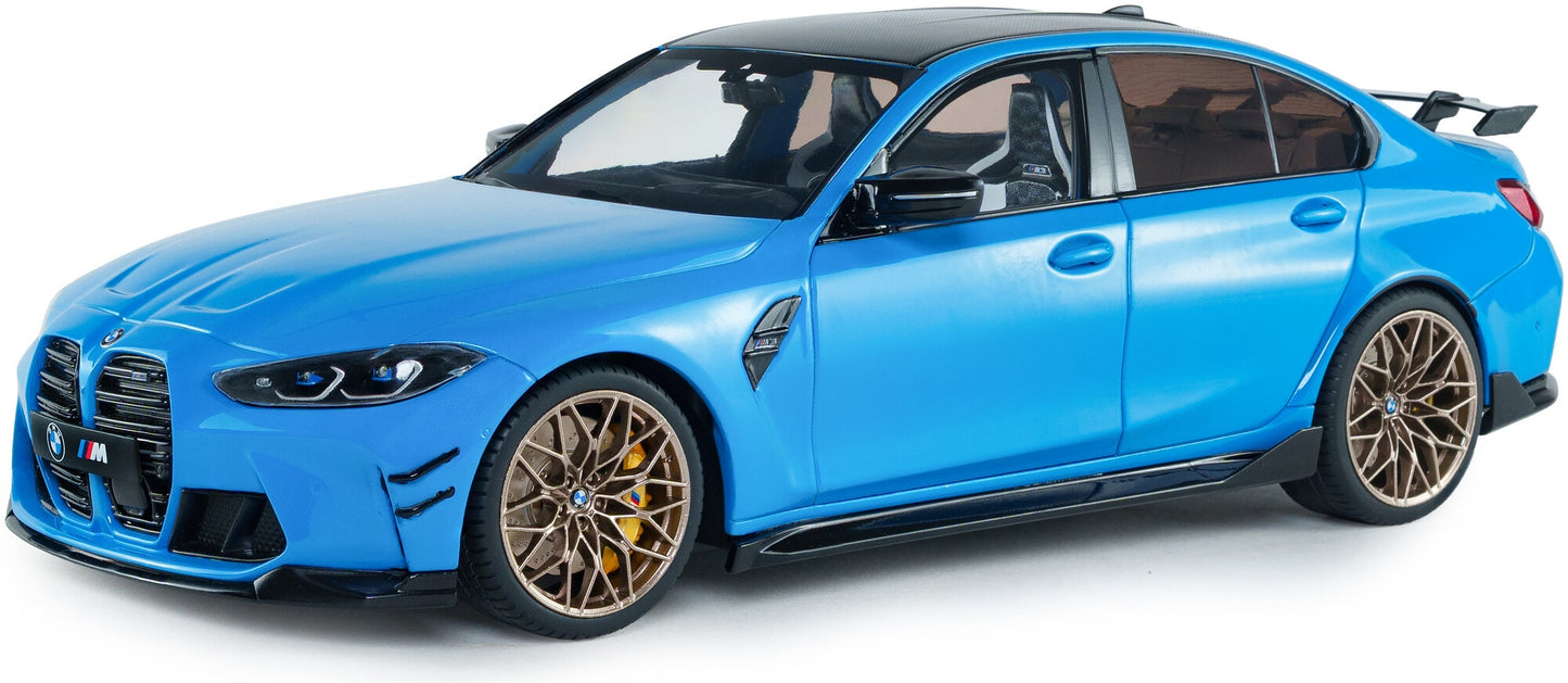 Available To Order – BMW M3 Performance Parts Daytona Beach Blue 2024 1:18 (SOL 1814303)