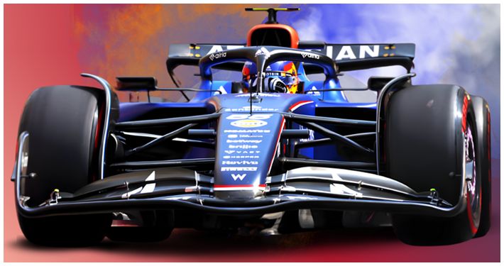 Williams FW47 Blue C. Sainz #55 GP Azerbaijan 2025 1:18 Solido Model