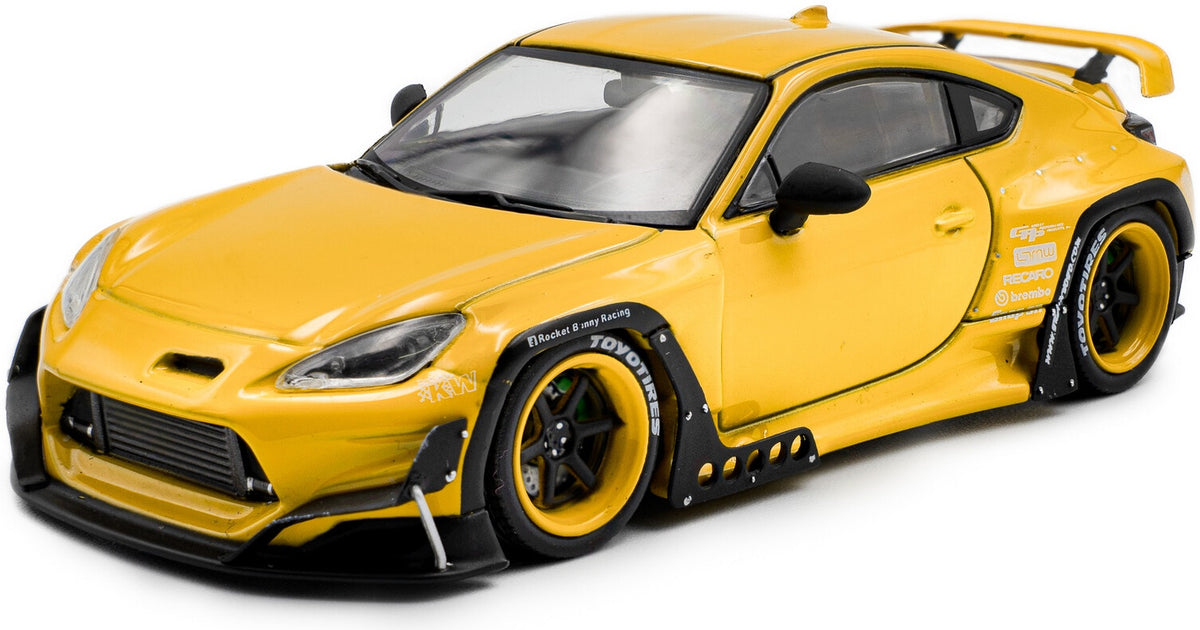 Toyota GR86 Rocket Bunny Yellow 2022 1:43 Solido Model