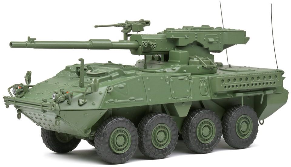 Available to Order – M1128 MGS Stryker Green Camo 1:48 Solido Model (SOL 4800201)