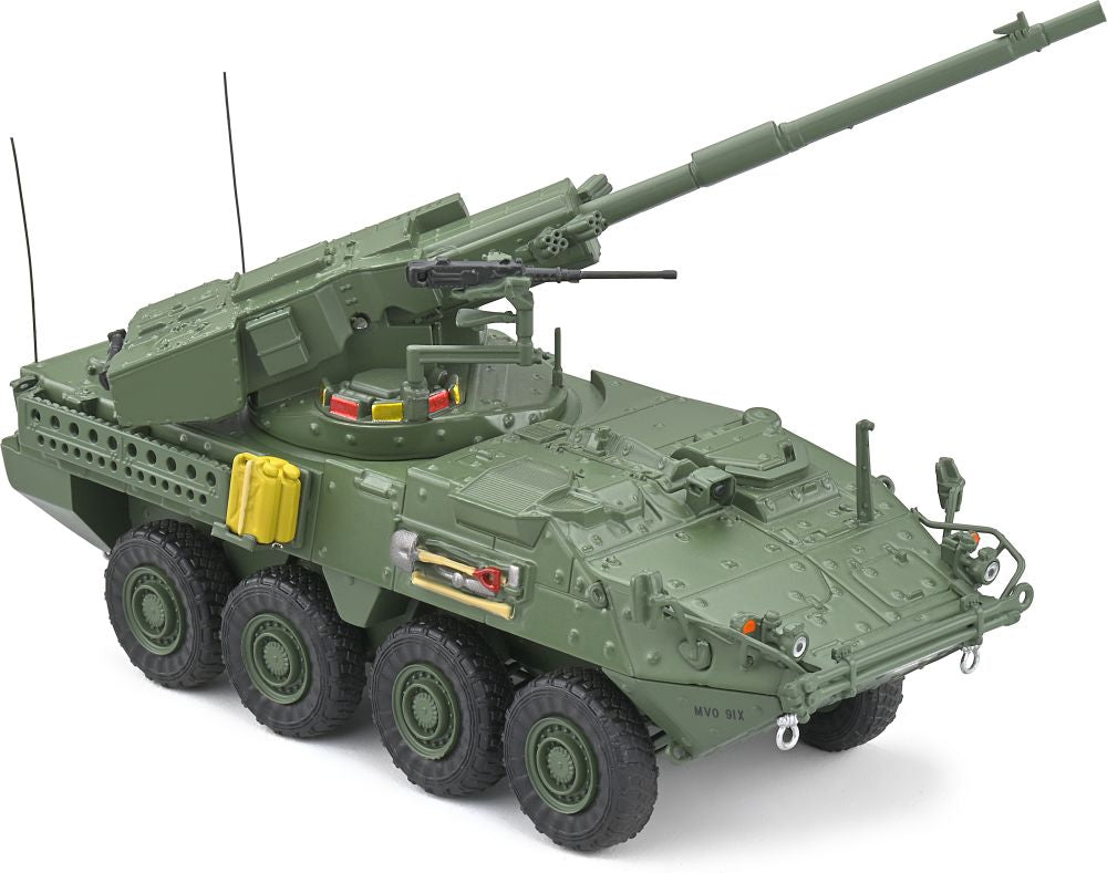 Available to Order – M1128 MGS Stryker Green Camo 1:48 Solido Model (SOL 4800203)