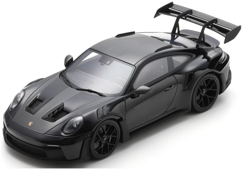 Available To Order – Porsche 911 GT3 RS (992) Black w/Weissach Package 2023 1:18 Spark Model (SPA 18S1086)