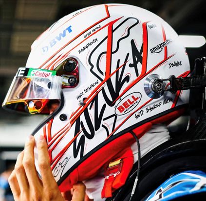 BWT Alpine F1 Team Esteban Ocon Helmet Japanese GP 2023 1:5 Spark Model