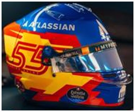 Williams Racing Carlos Sainz 2025 Helmet 1:5 Spark Model