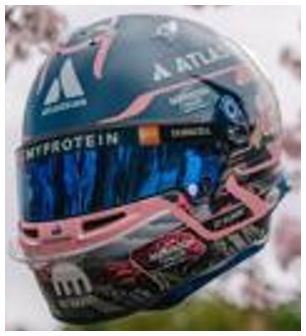 Available to Order – Williams Racing Alexander Albon Japanese GP 2025 Helmet 1:5 Spark Model (SPA 5HF202)