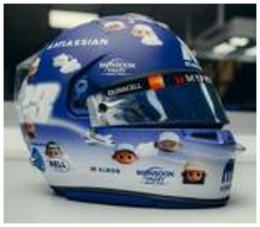 Available To Order – Williams Racing Alexander Albon British GP 2025 Helmet 1:5 Spark Model (SPA 5HF219)