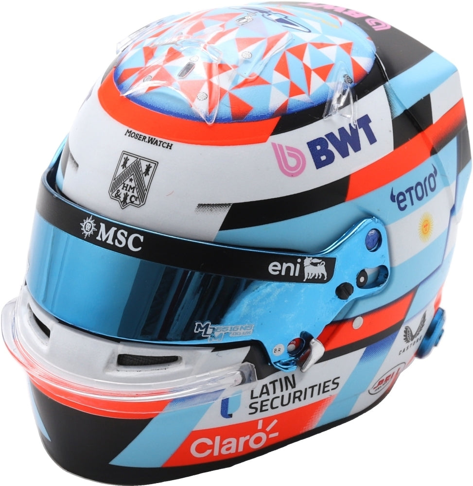 BWT Alpine F1 Team Franco Colapinto Helmet 2026 1:5 Spark Model