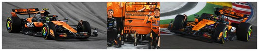 Available To Order – McLaren MCL39 #4 & #81 F1 Constructors' Champion 2025 Lando Norris & Oscar Piastri 1:64 Spark Model (SPA 64S084)