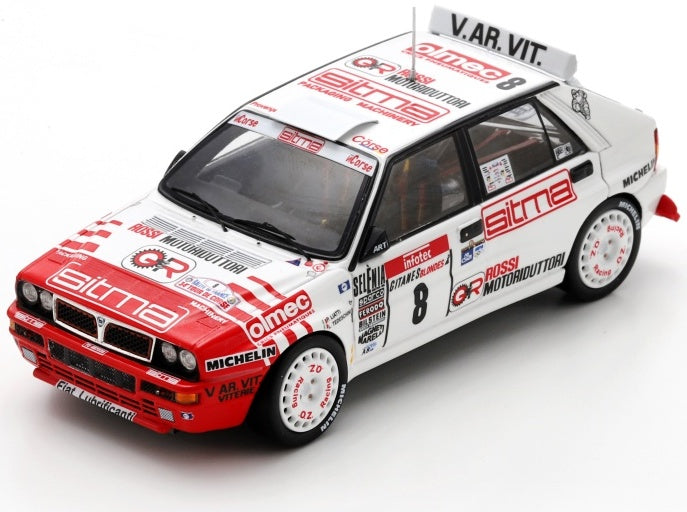 Available To Order – Lancia Delta HF Integrale EVO #8 8th Tour de Corse Rally de France 1992 Liatti/Tedes 1:43 Spark Model (SPA S9020)