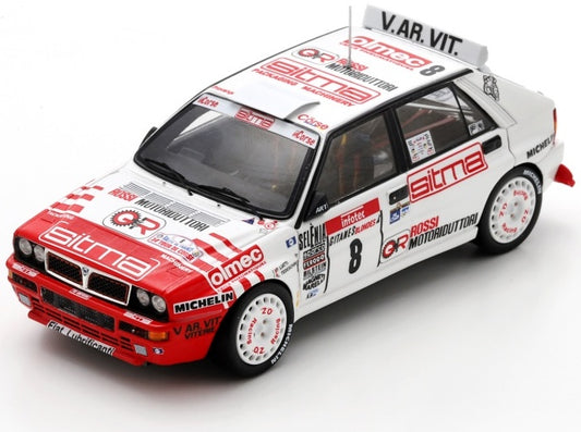 Available To Order – Lancia Delta HF Integrale EVO #8 8th Tour de Corse Rally de France 1992 Liatti/Tedes 1:43 Spark Model (SPA S9020)