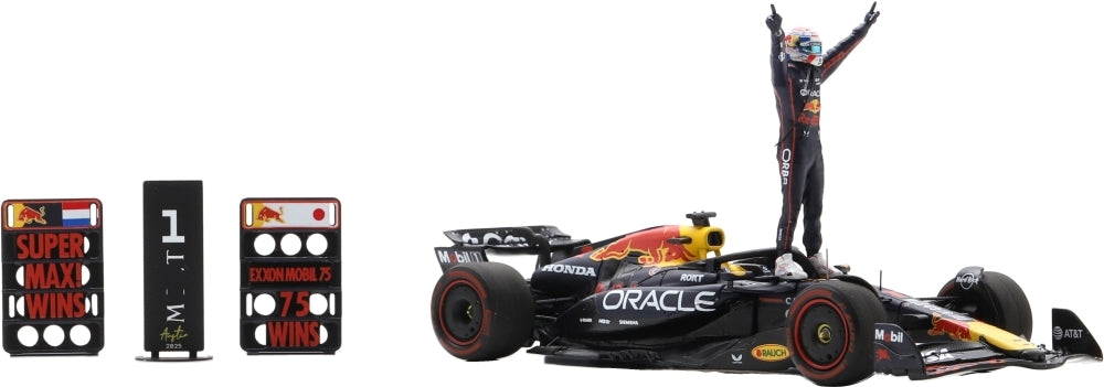 Red Bull Racing RB21 #1 Oracle Racing 1st US GP 2025 Verstappen w/Pit Boards 1:43 Spark Model