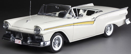 Available To Order – Ford Fairlane 500 Skyliner 1957 Colonial White 1:18 (SUN H1346)