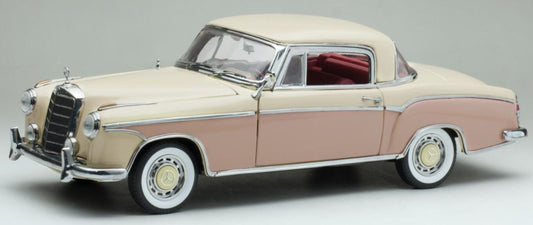 Available To Order – Mercedes Benz 220SE Coupe Cream/Pink 1958 1:18 (SUN H3591)