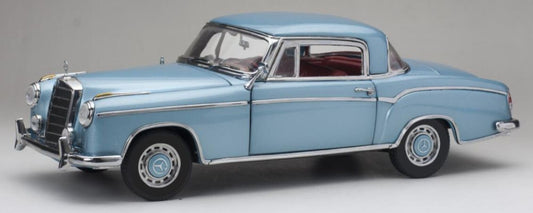 Available To Order – Mercedes Benz 220SE Coupe Light Blue Metallic 1958 1:18 (SUN H3592)