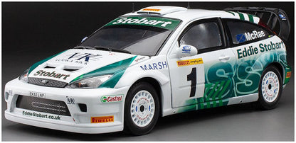 Available To Order – Ford Focus RS WRC '03 #1 Colin McRae Pirelli Int Rally 2005 (Limited 1999pcs) 1:18 (SUN H3912)