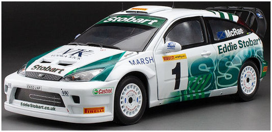 Available To Order – Ford Focus RS WRC '03 #1 Colin McRae Pirelli Int Rally 2005 (Limited 1999pcs) 1:18 (SUN H3912)