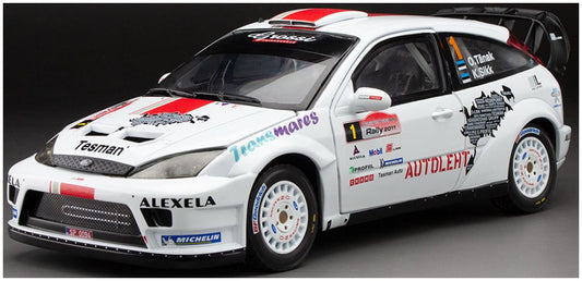 Available To Order – Ford Focus RS WRC '03 #1 O.Tanak/K.Sikk 1st Saaremaa Rally 2011 (Limited 1999pcs) 1:18 (SUN H3913)