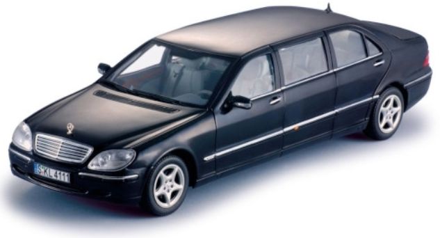 Available To Order – Mercedes S600 (V220) Pullman Black 2000 1:18 (SUN H4116)