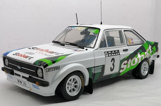 Available To Order – Ford Escort Mk II RS 1800 #3 Stobart Alber Clark Rally 2008 M.Wilson/J.Millington 1:18 (SUN H4852)
