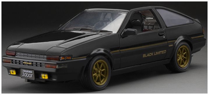 Available To Order – Toyota Sprinter Trueno GT Apex (AE86) Black Limited 1:24 SunStar Model (SUN H51005)