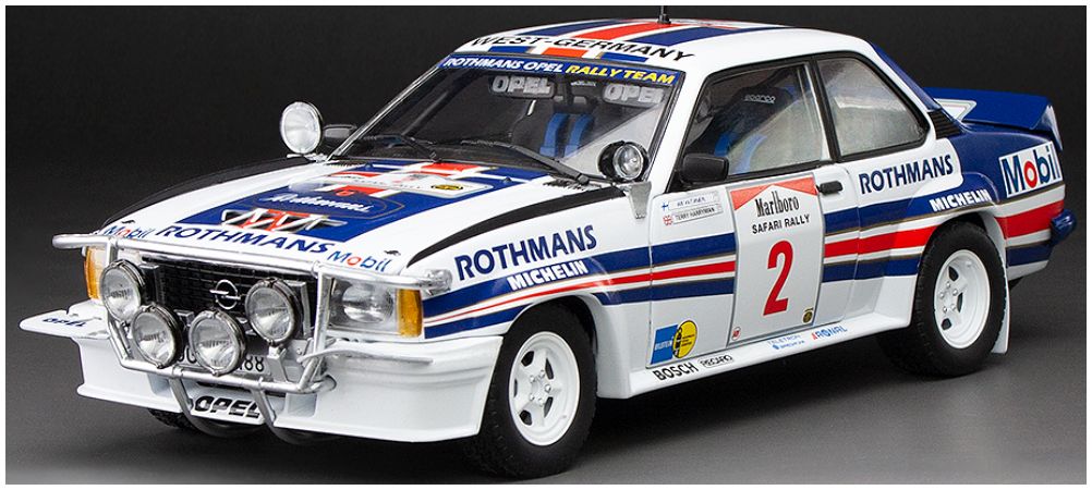 Available To Order – Opel Ascona 400 #2 A.Vatanen/T.Harryman Winner Marlboro Safari Rally 1983 (999pcs) 1:18 (SUN H5453)
