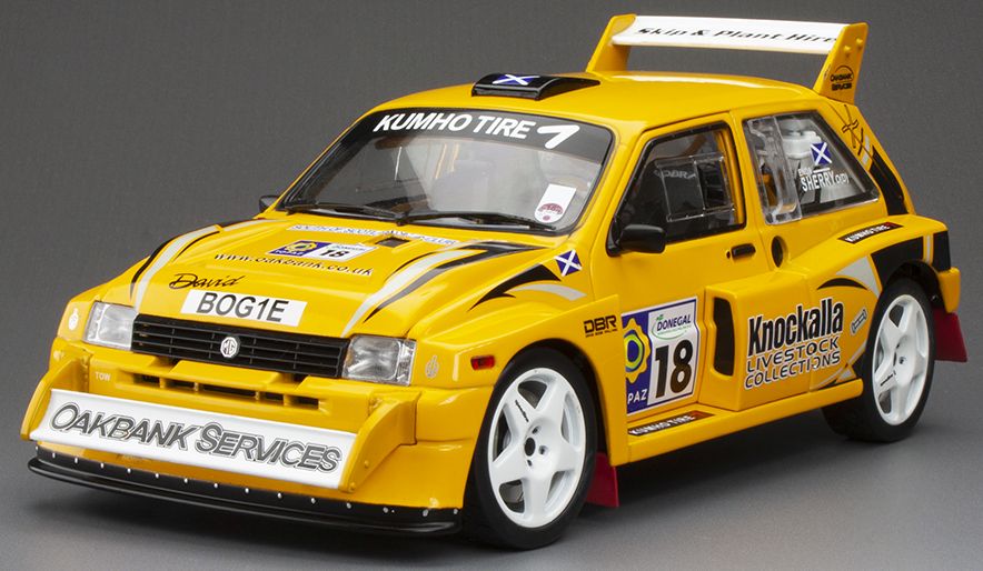 Available To Order – MG Metro 6R4 #18 D.Bogie/E.Sherry Topaz Donegal International Rally 2010 (999pcs) 1:18 SunStar Model (SUN H5547)