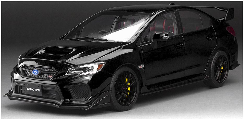 Available To Order – Subaru WRX Sti 2018 Customised Version Crystal Black Silica 1:18 (SUN H5557)
