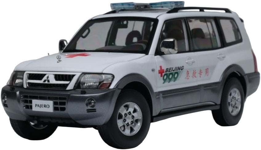 Available To Order – Mitsubishi Pajero V73 Beijing Red Cross Rescue Service Centre 1:18 (SUN H5836)