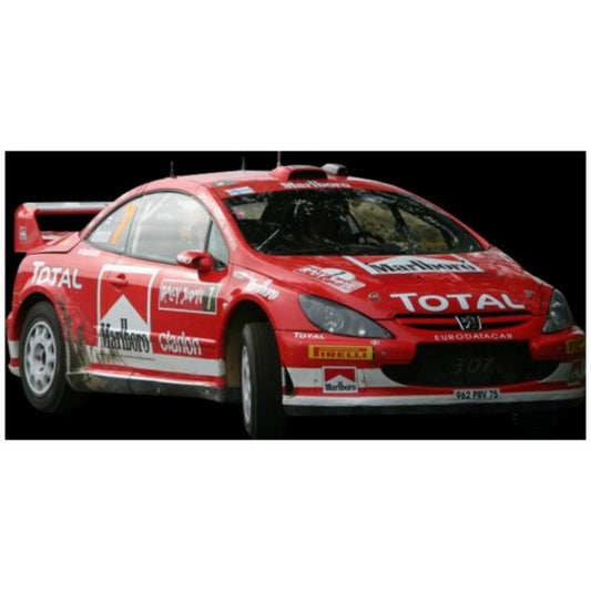 PRE ORDER STOCKS DUE DECEMBER 2025 / JANUARY 2026 1:18 SUN STAR SUNH4679 PEUGEOT 307 WRC GRONHOLM/RAUTIAINEN WINNER RALLY JAPAN 2005