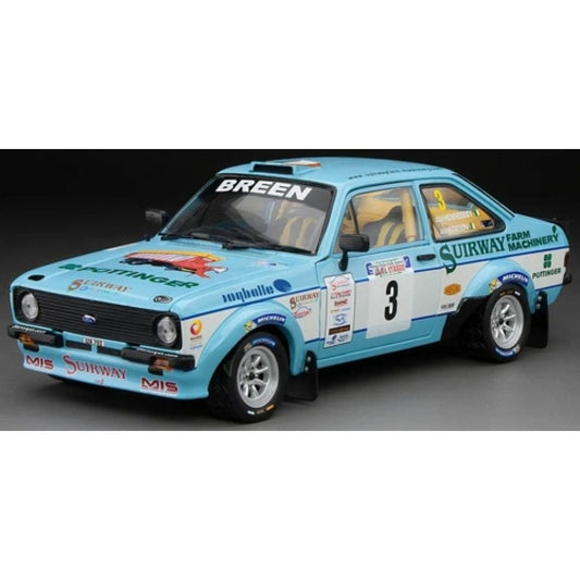Available to Order – Ford Escort RS1800 No.3 C.breen/v.hennessey - Winner West Wales Rally Spares Jaffa Stages 2015 - Limited Edition 1:18 Sunstar (SUNH4859R)