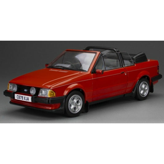 SUNH4989R - 1:18 Ford Escort Xr3i Cabrio - Sunburst Red (rhd) SUNSTAR Model