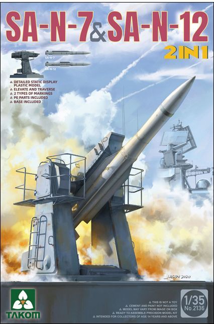 Available to Order – Russian Navy SA-N-7 'Gadfly' & SA-N-12 'Grizzly' SAM 2 in 1 1:35 (TAK 02136)