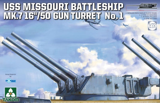 Available to Order – USS Missouri Mk 7 16"/50 Gun Turret #1 1:72 (TAK 05015)