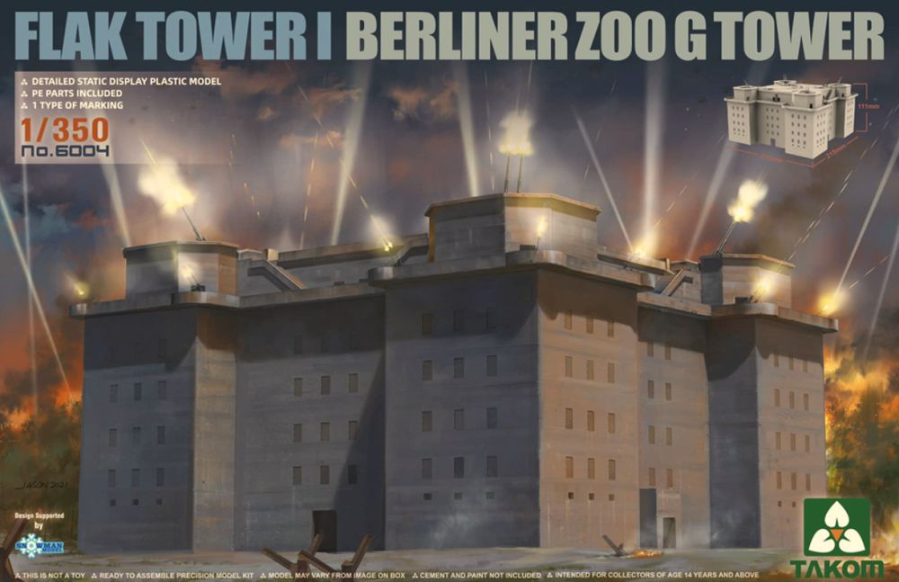 Available To Order – Flak Tower I Berliner Zoo G-Tower Berlin 1:350 (TAK 06004)